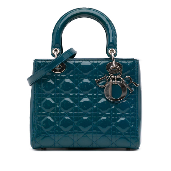 Pre-Loved Dior Medium Patent Cannage Lady Dior - Picture 1 of 12